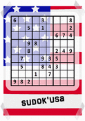 Sudoku patriotique aux &eacute;toiles et rayures